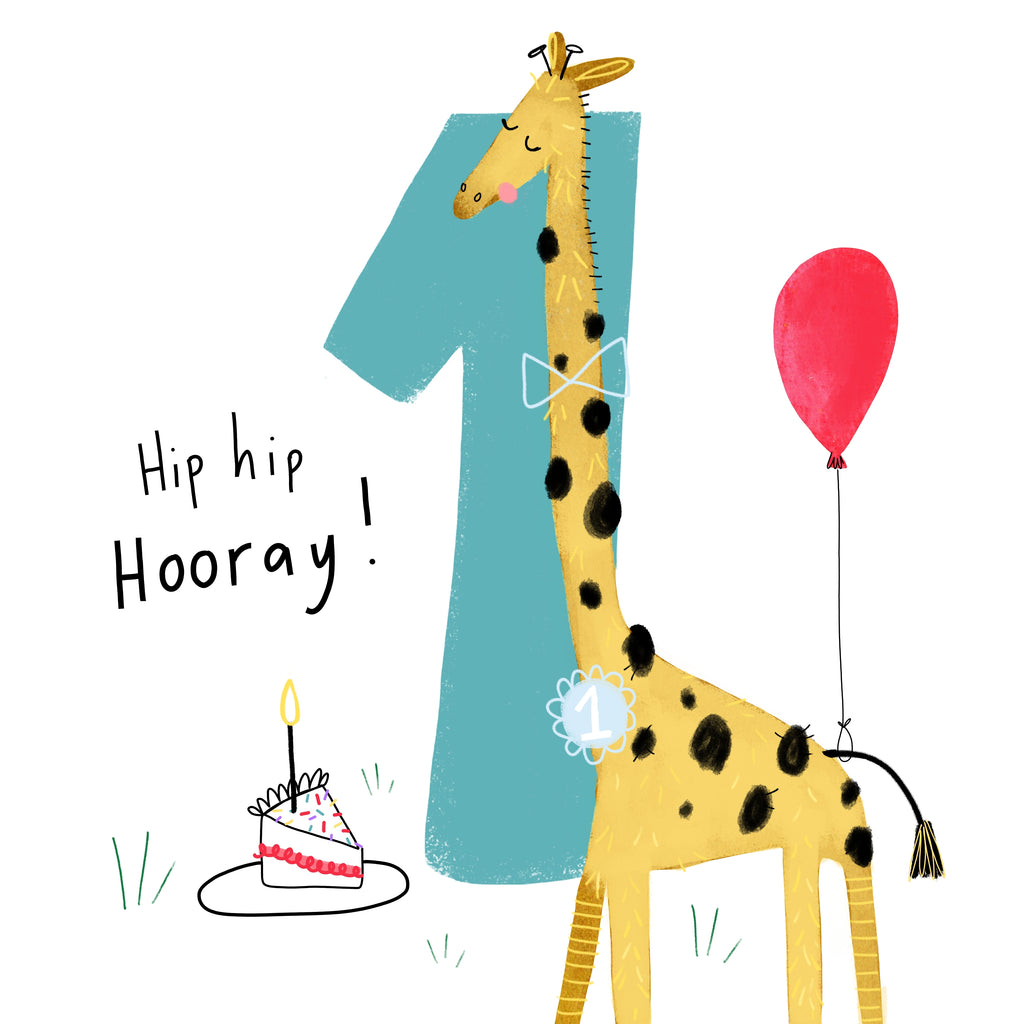 1st Birthday | One Birthday | Number Card | Birthday Card | Age Card | Child Card | Celebration Card