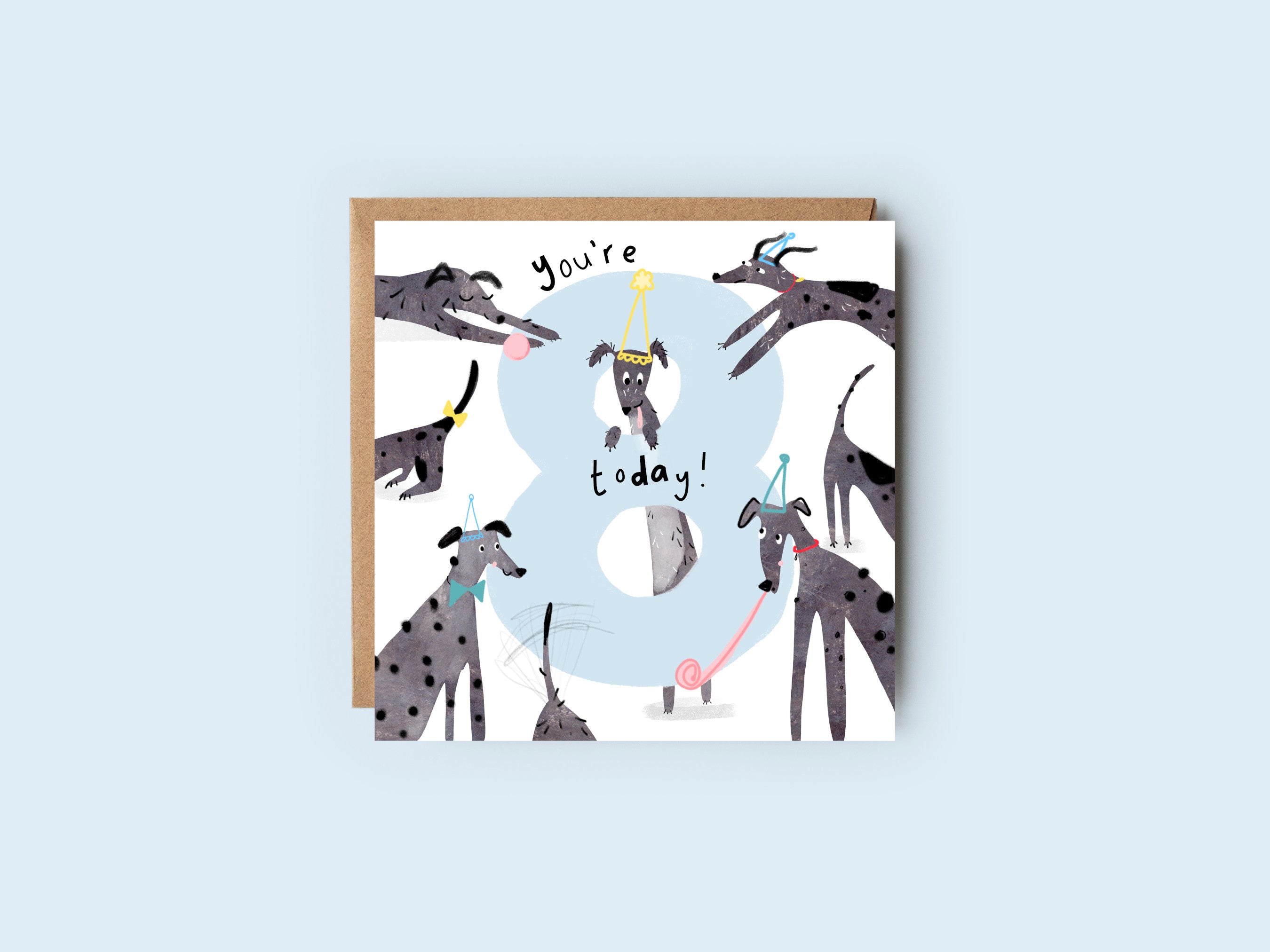 Eighth Birthday | Eight | Number Card | Birthday Card | Age Card | Child Card | Celebration Card