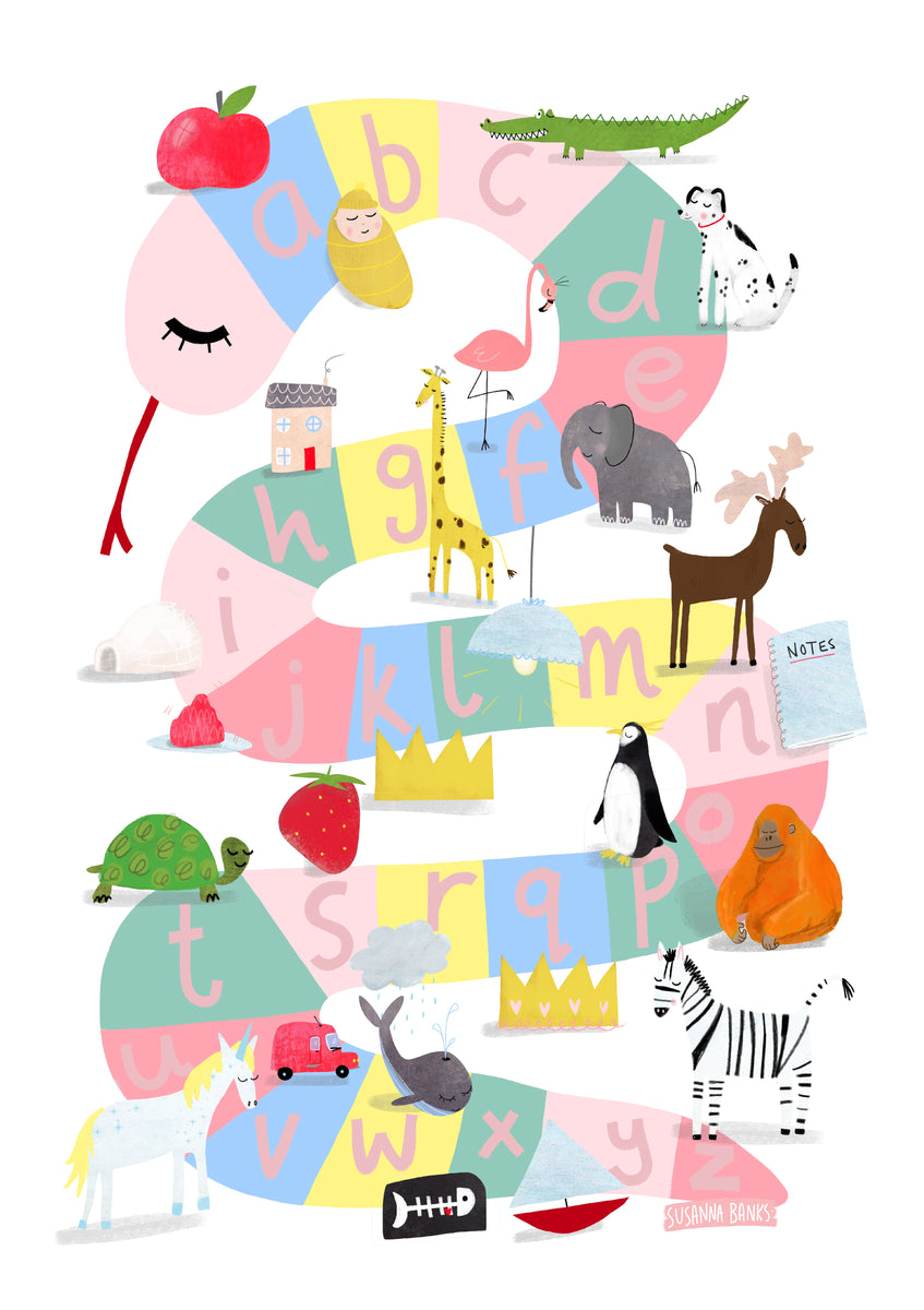 Alphabet Snake Print | Educational print | Homeschool | Nursery | Play ...