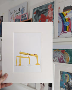 Samson and Goliath Mounted Print - Limited Edition of 20 - Local Northern Ireland