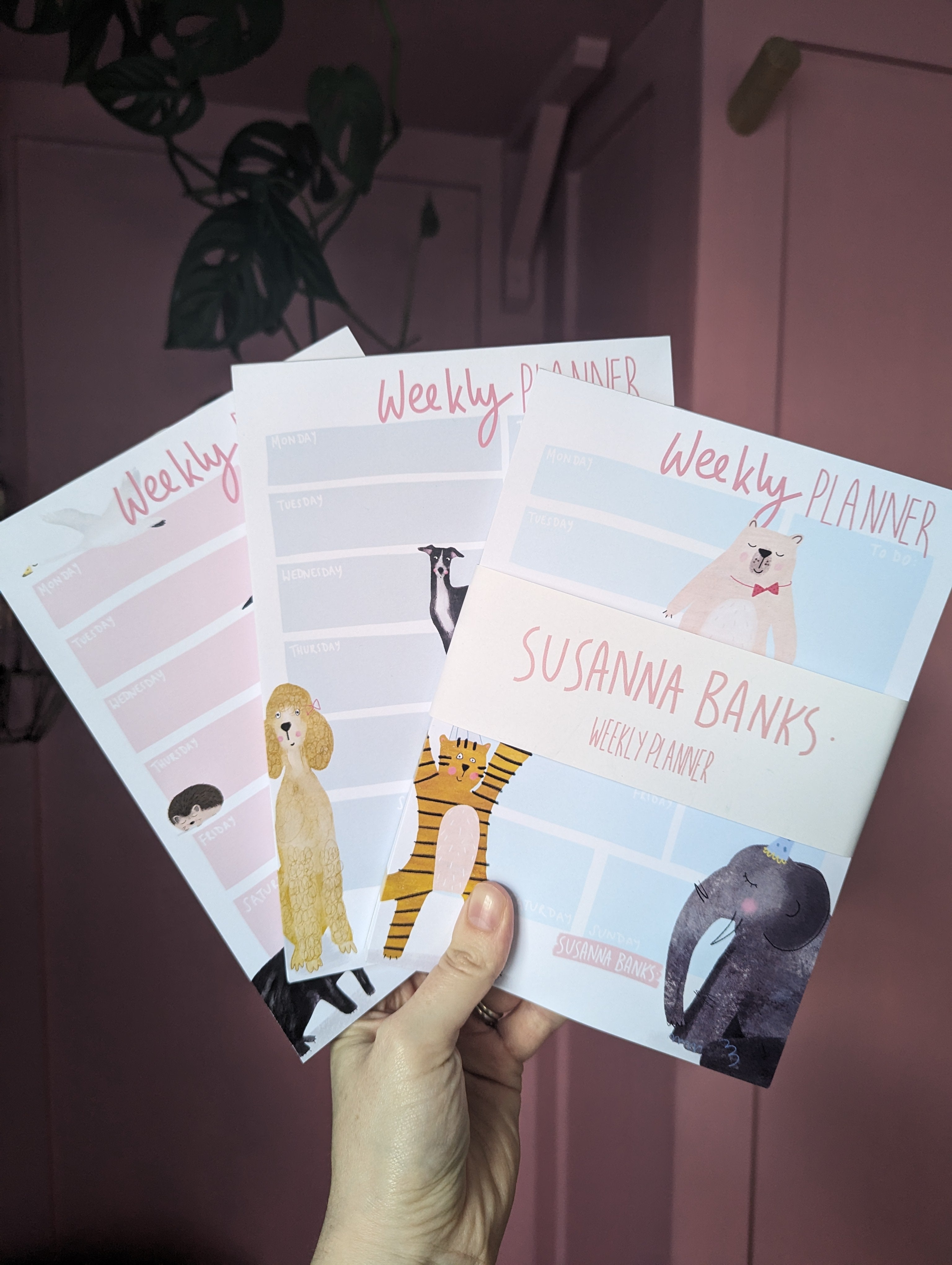 Dogs WEEKLY PLANNER | Susanna Banks Weekly Planner | Blank Stationery | Stationery | Desk Planner