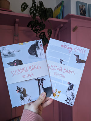 Updated Dogs Notebook | Susanna Banks Notebook | Blank Notebook | Stationery