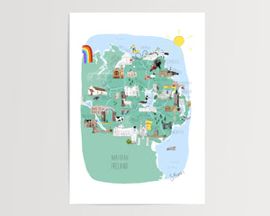 Northern Ireland Map Illustration