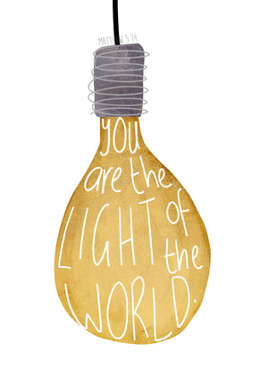 You are the Light of the World Print | Matthew | Bible Print | Bible Verse | Encouragement | Christian Gift