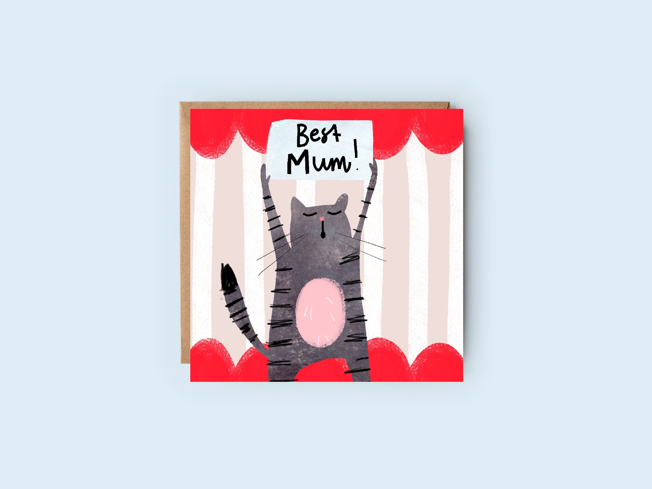 Best Mum | Mother's Day Card | Mothering Sunday | Mum Card | Cat Mum