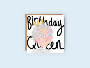 Birthday Queen | Queen | Female Birthday Card | For Her | Coronation