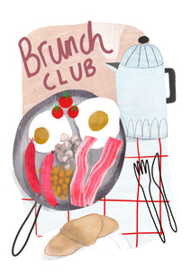 A3 Brunch Club Print | Breakfast Print