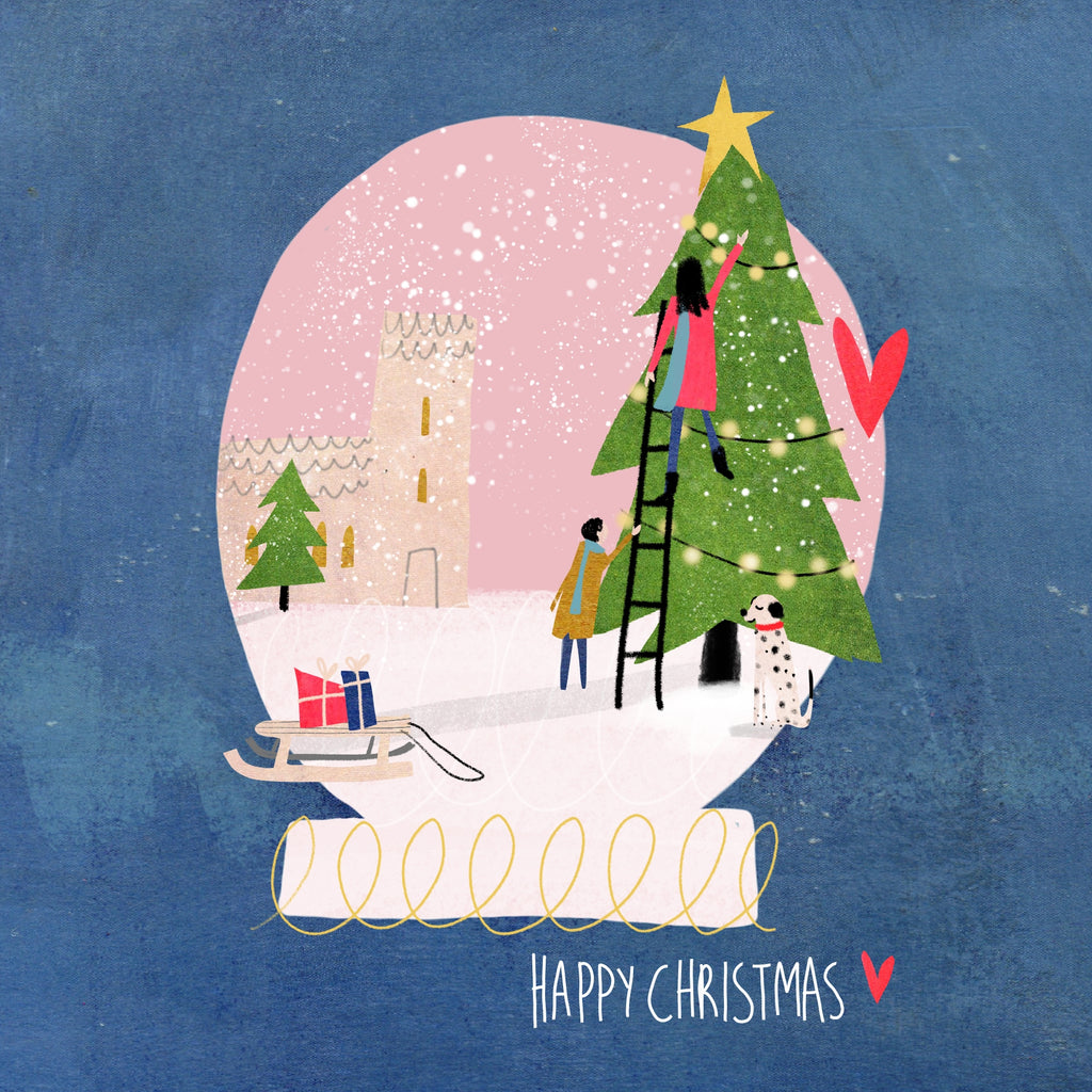 Snow Globe | Christmas Tree Card  | Christian | Christmas | Christmas Card