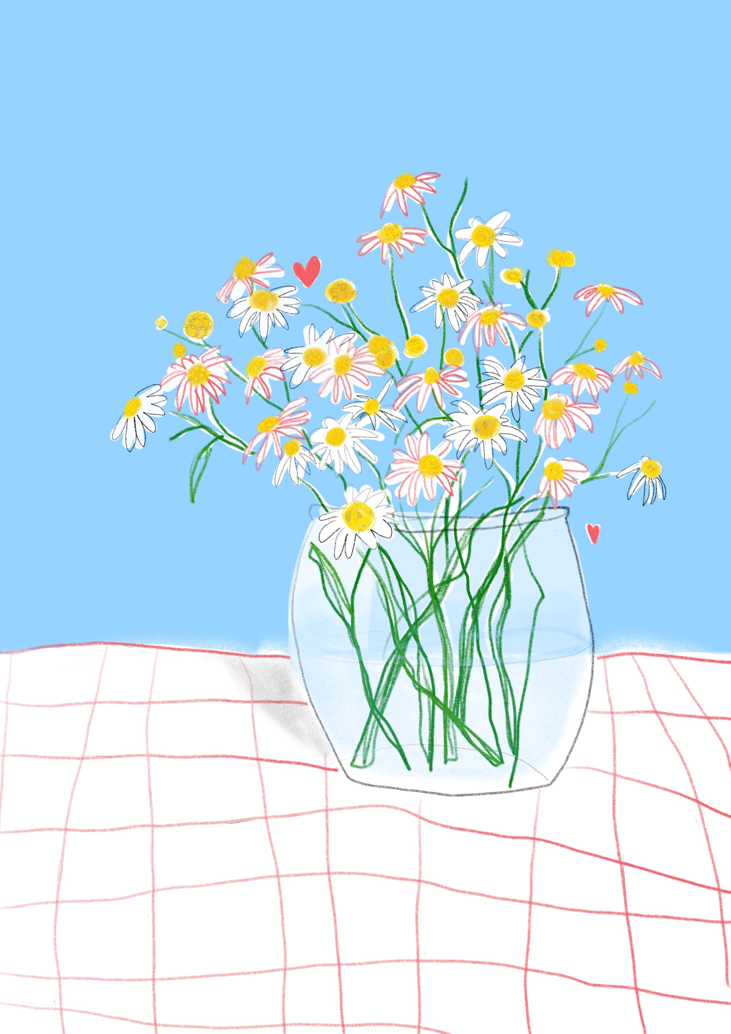 A4 Daisies Print