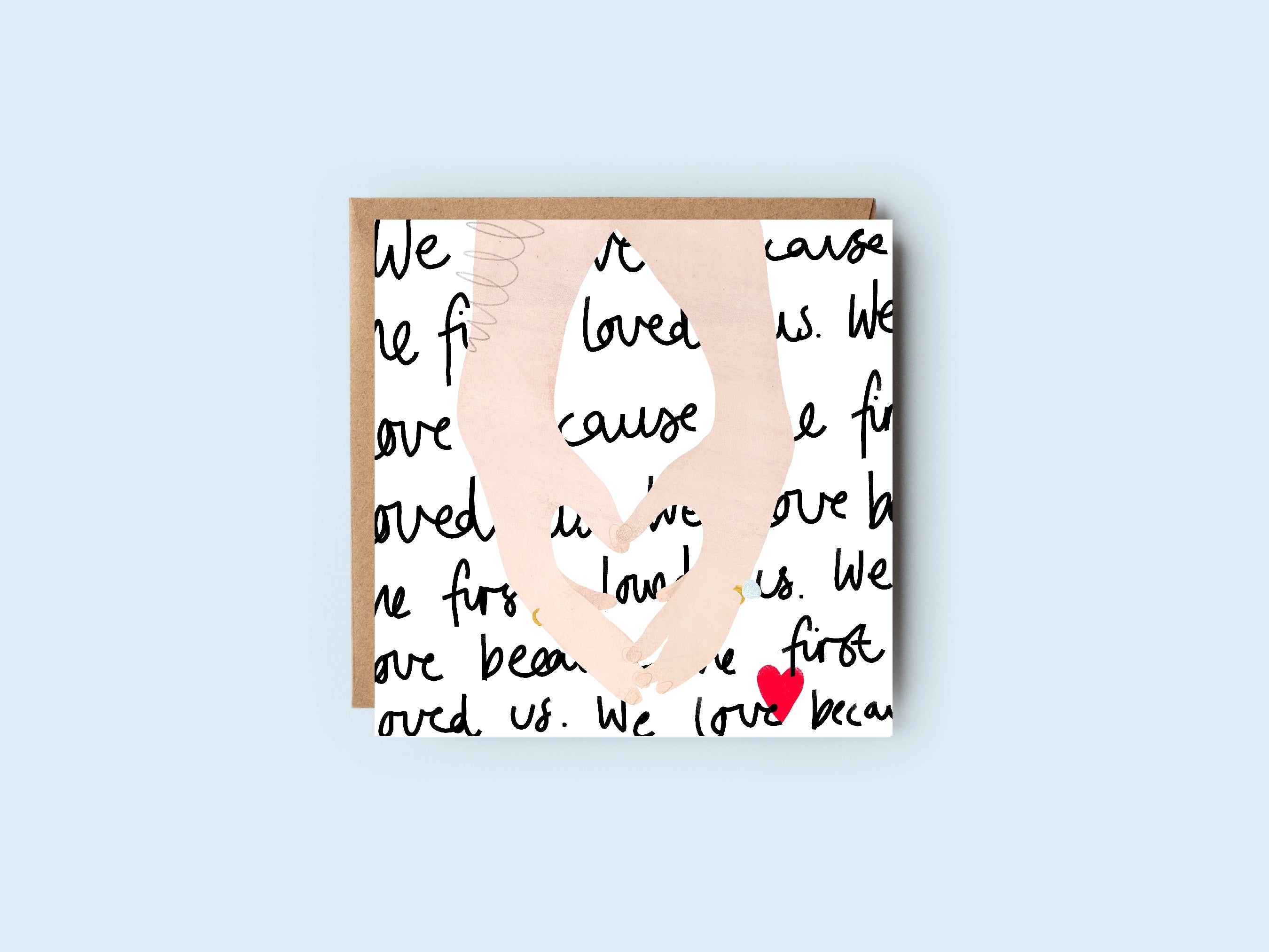 We Love Because He First Loved Us | Bible Verse | Wedding Card | Valentine's Card | Anniversary Card