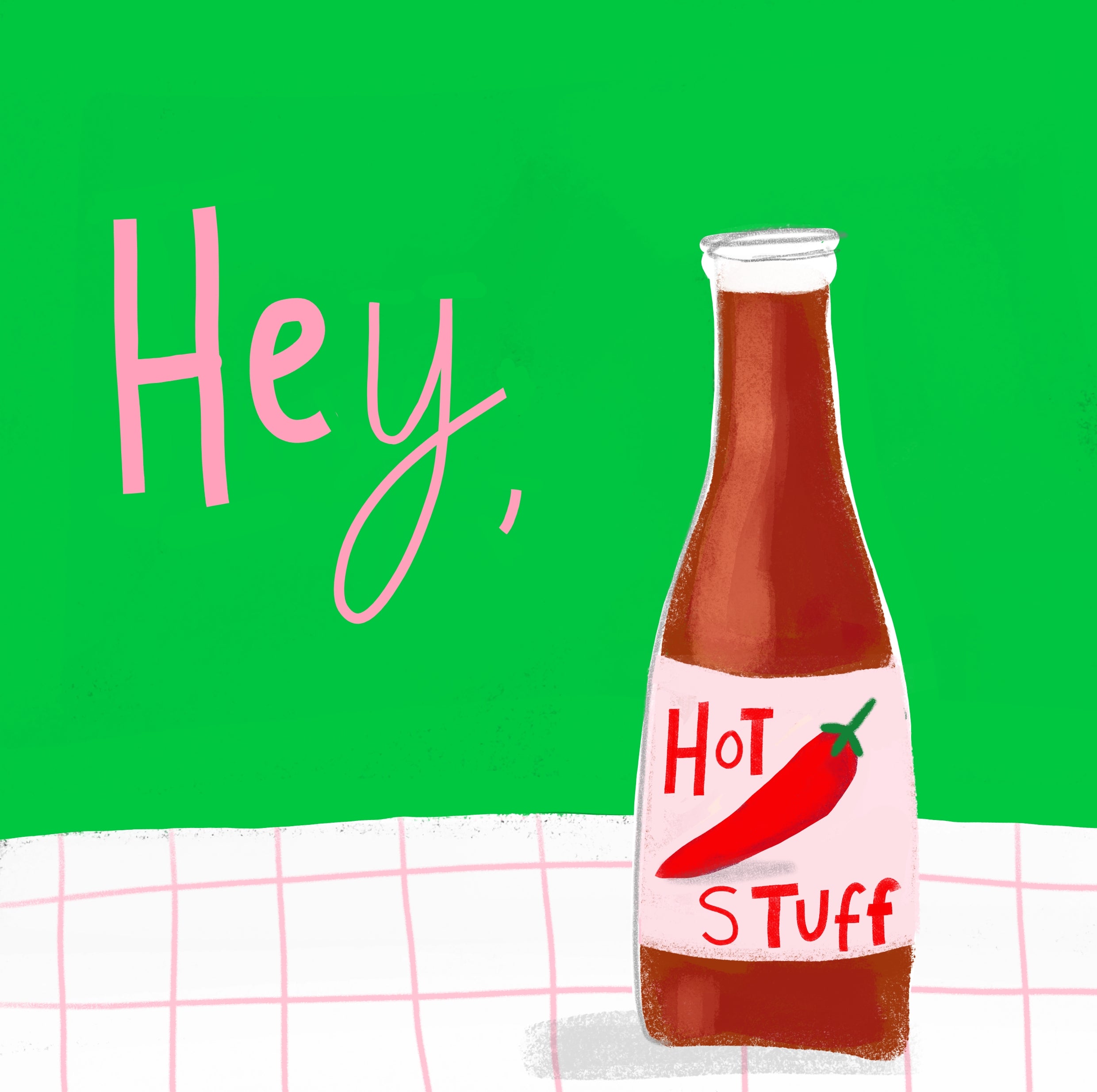 Hey, Hot Stuff | Hot Sauce | Valentine's Card | Anniversary Card
