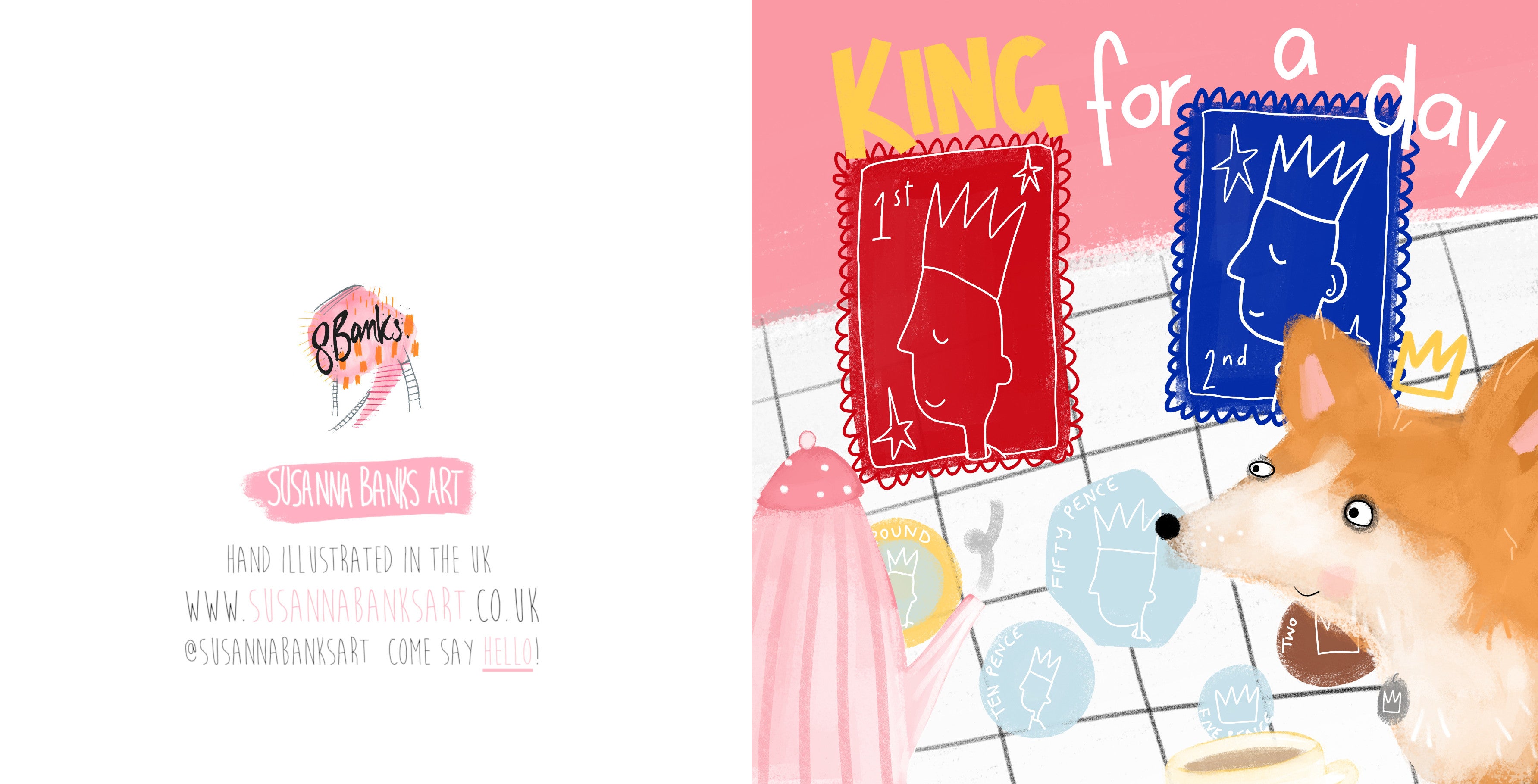 King for a Day | Father's Day | Male Birthday Card | For Him | Coronation