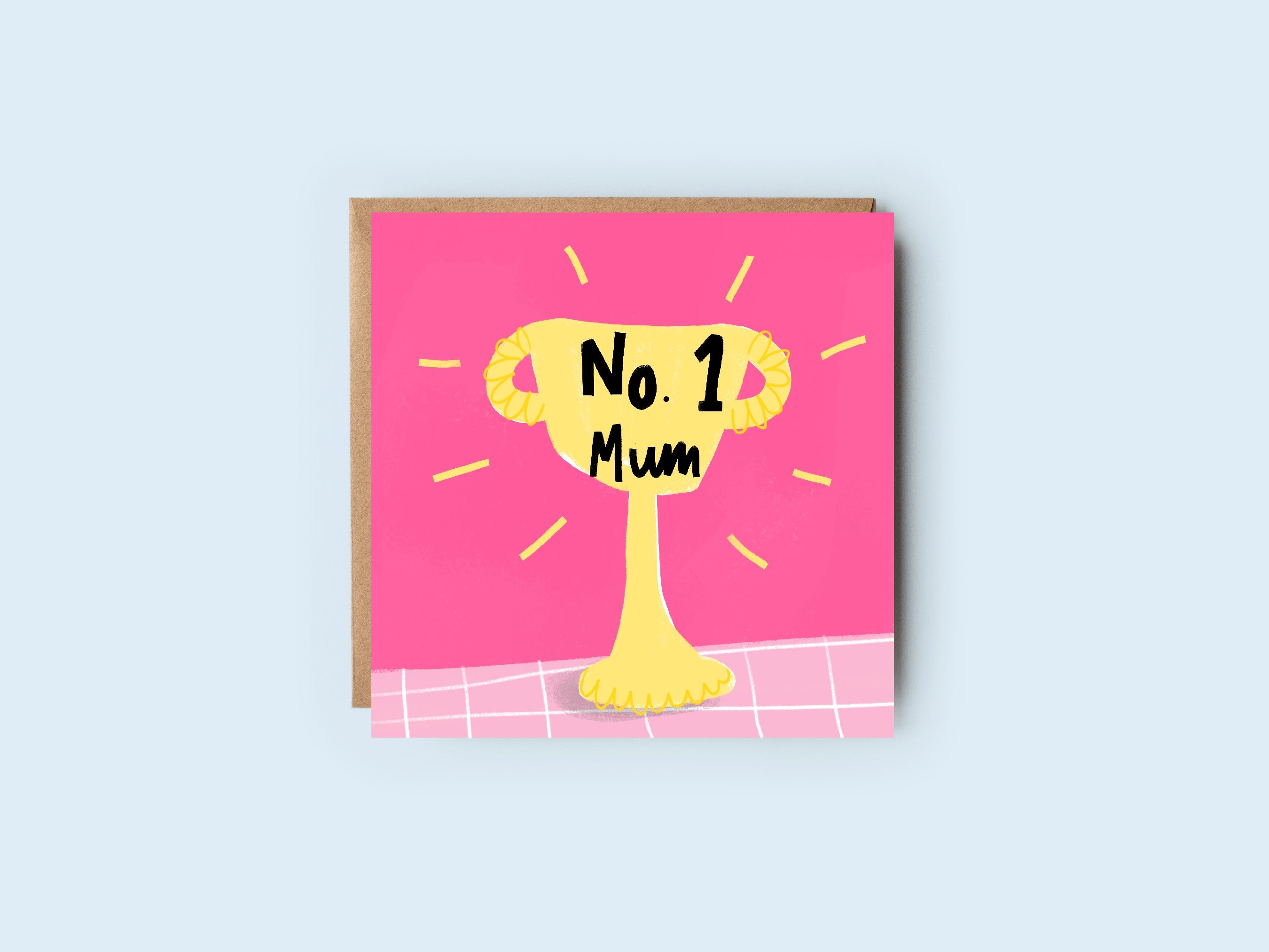 Number 1 Mum | No.1 Mum | Top Mum | Mother's Day Card | Mothering Sunday | Mum Card | Cat Mum