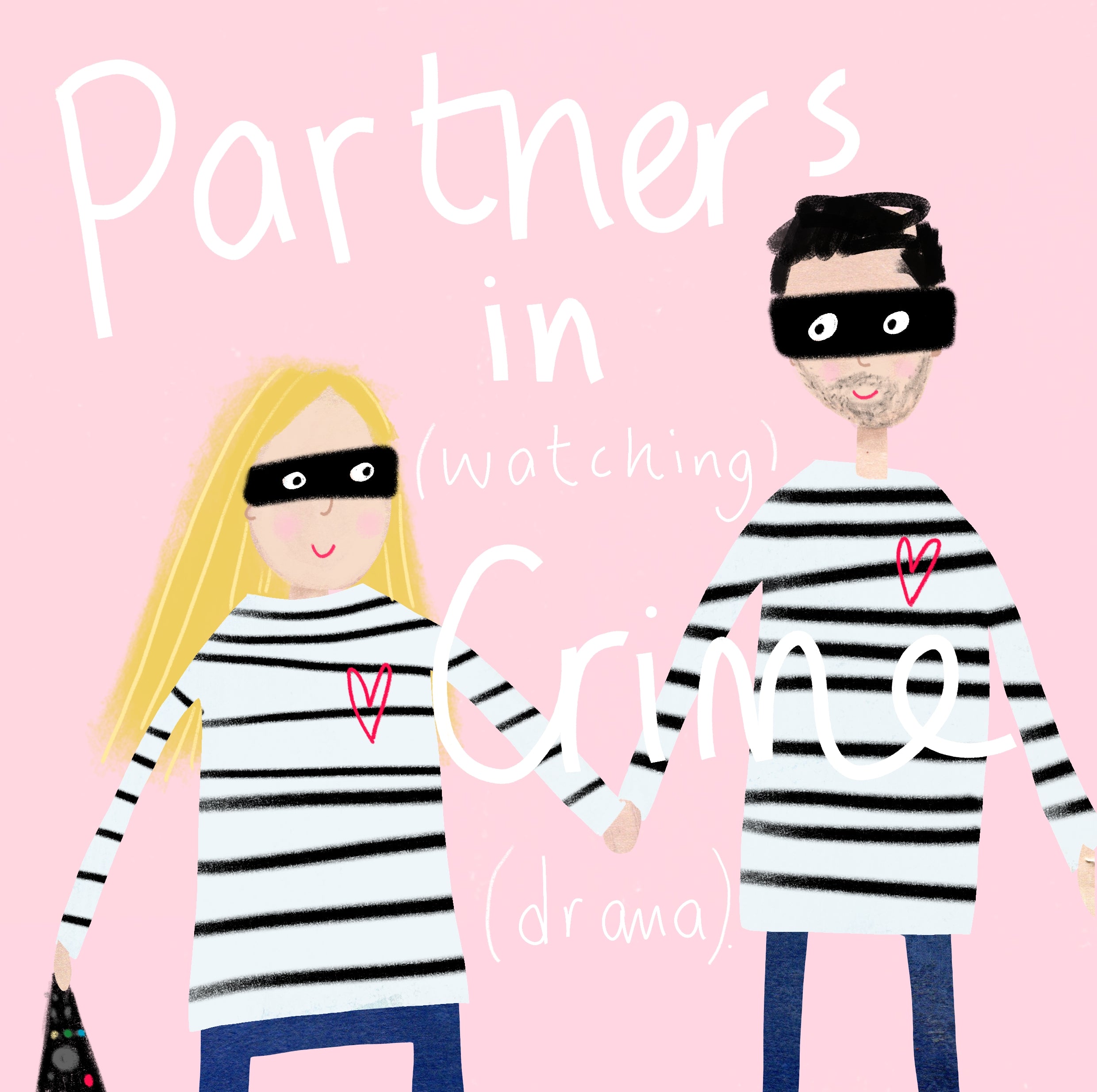 Partners in Crime | Partners in Watching Crime Drama | Valentine's Card | Anniversary Card