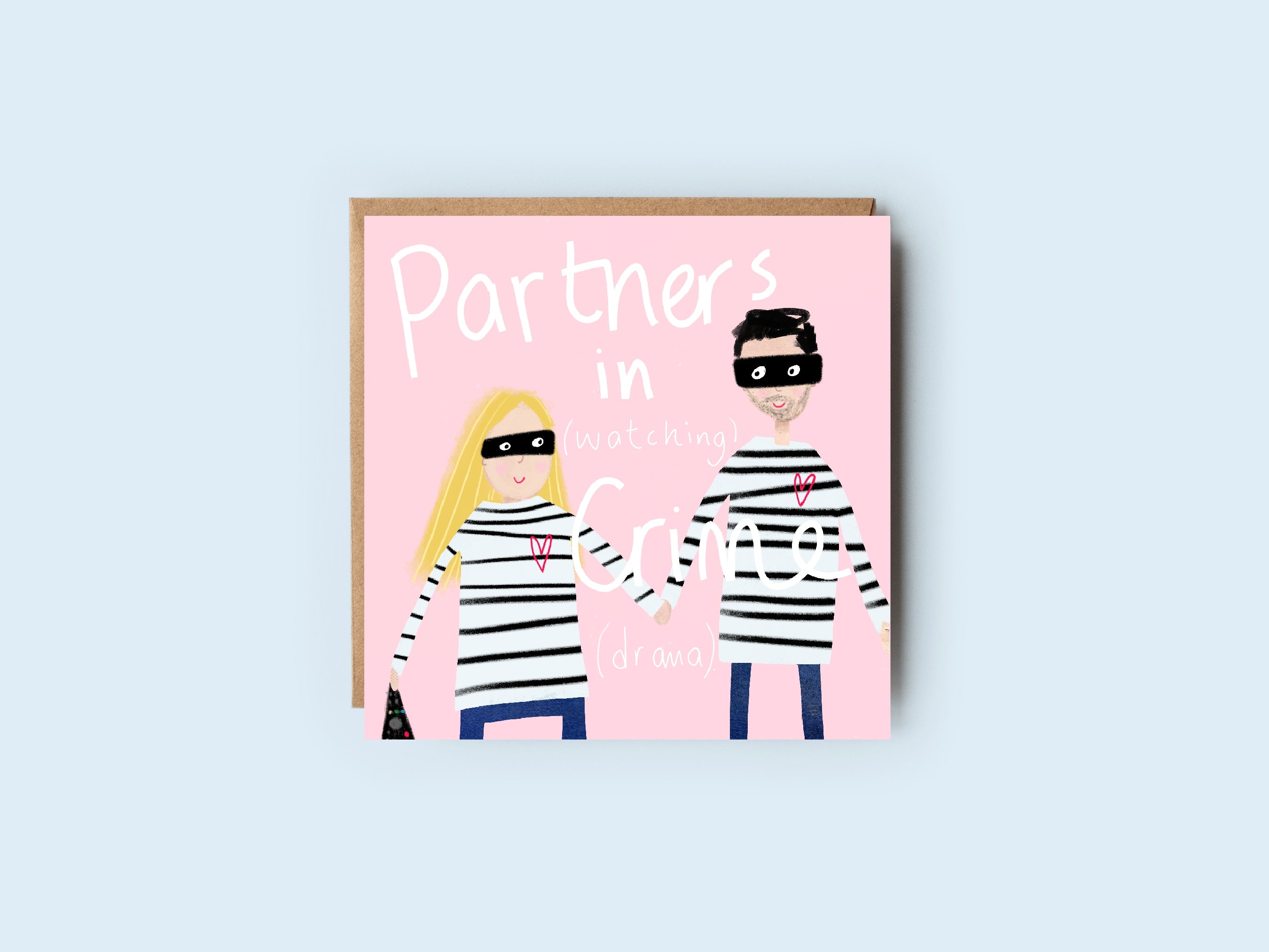 Partners in Crime | Partners in Watching Crime Drama | Valentine's Card | Anniversary Card