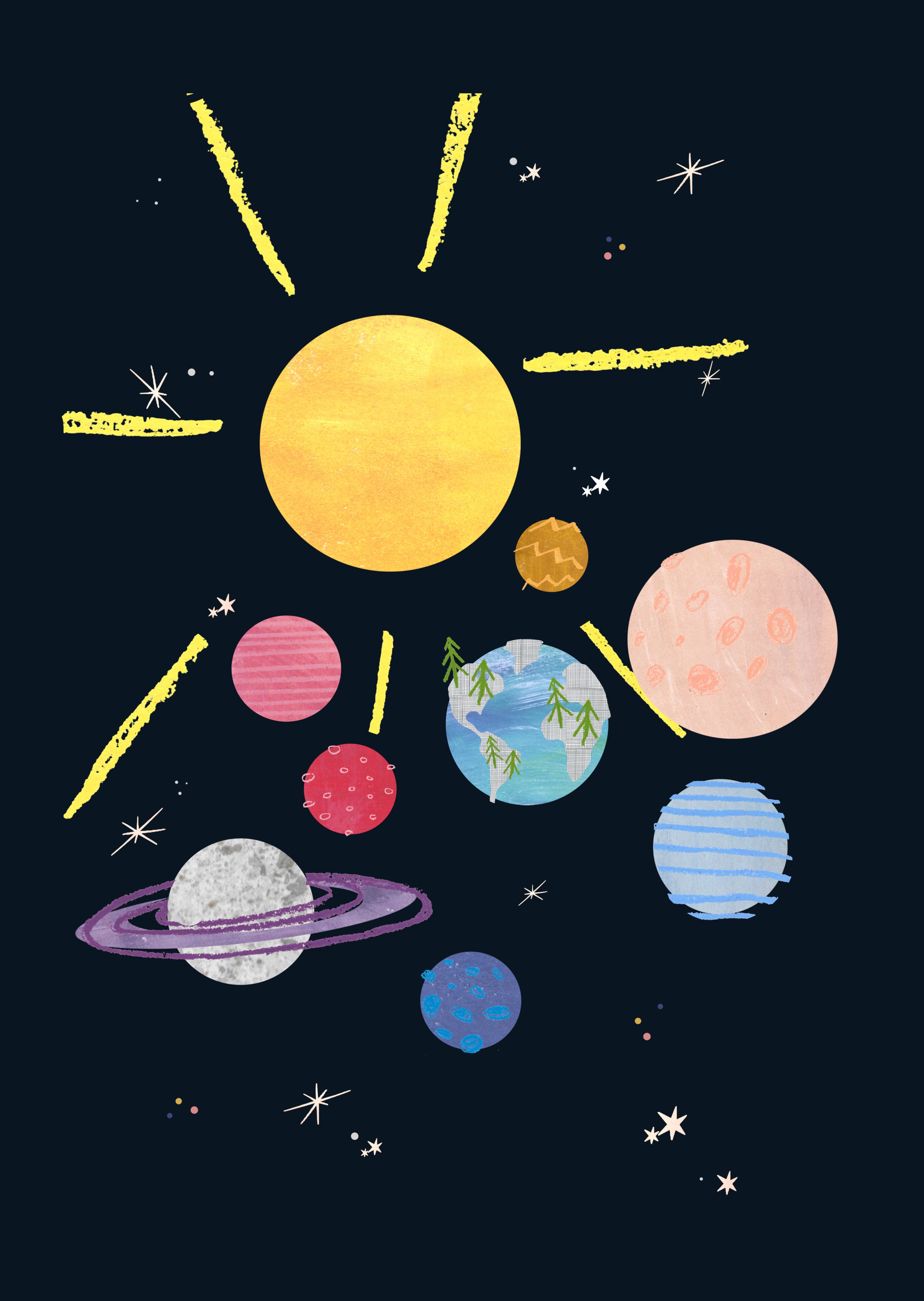 A3 Solar System Print