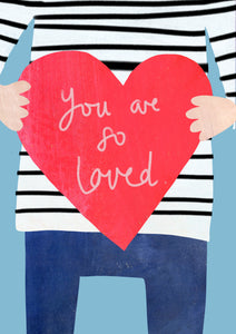 Blue | You are so loved | Affirmation print | Heart Print | Loved | Nursery | Wall Art | Children's Art | Kids room