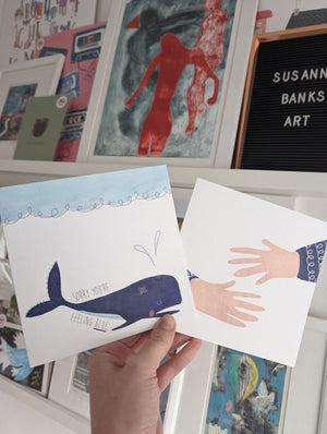 Thinking of you - Sorry You're Feeling Blue Whale Card