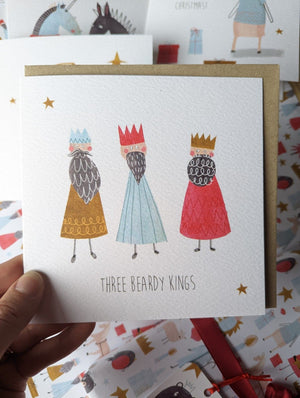 Three Beardy Kings - Christmas Card