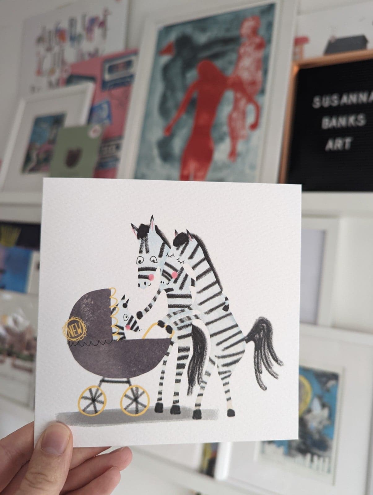 New Baby Zebra Card