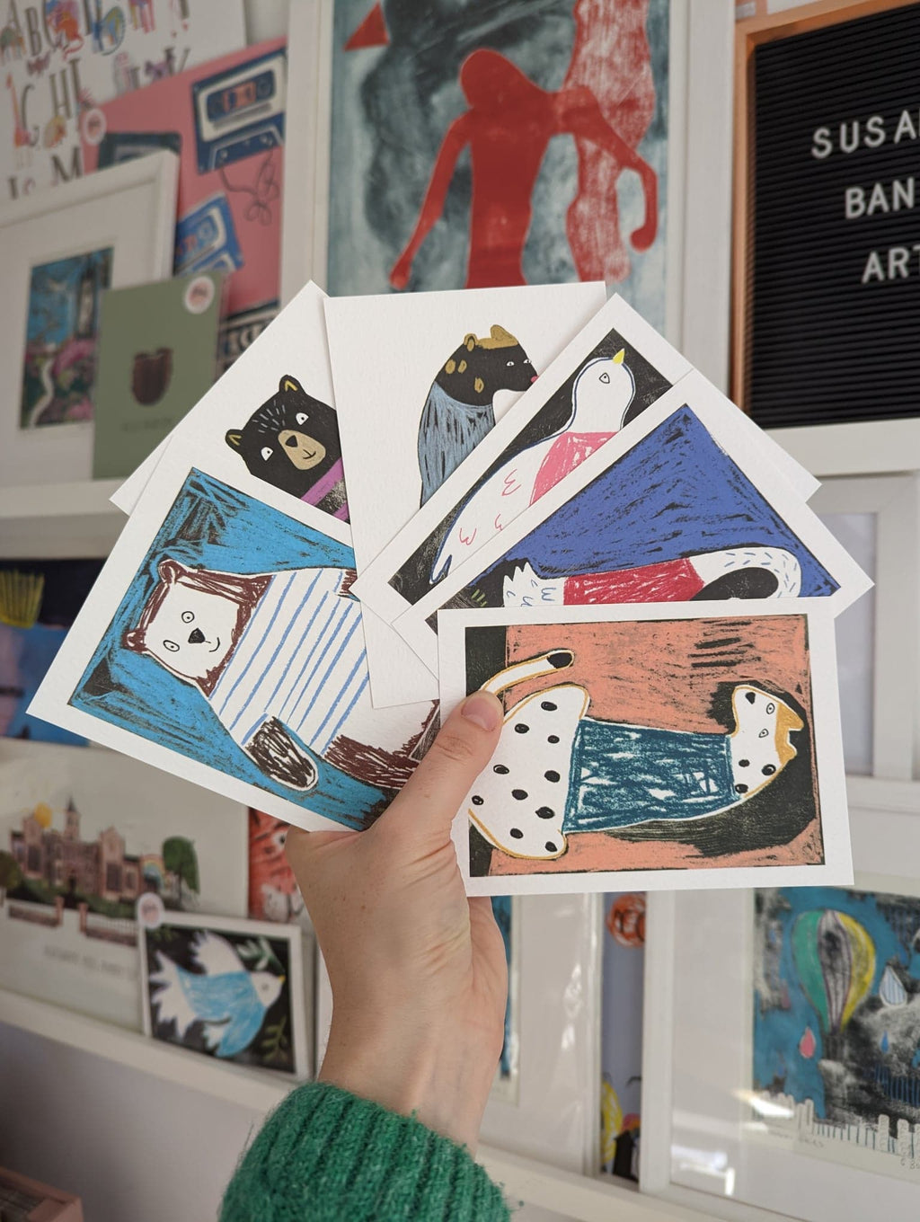 Set of 6 A6 Art Card Postcards