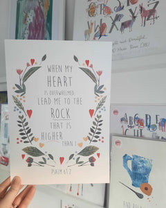 Illustrated Text Print - Psalm 61.2