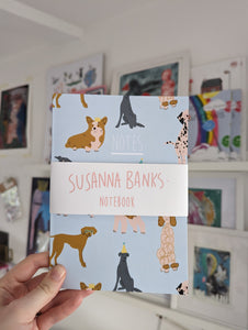 Dogs Notebook | Susanna Banks Notebook | Blank Notebook | Stationery