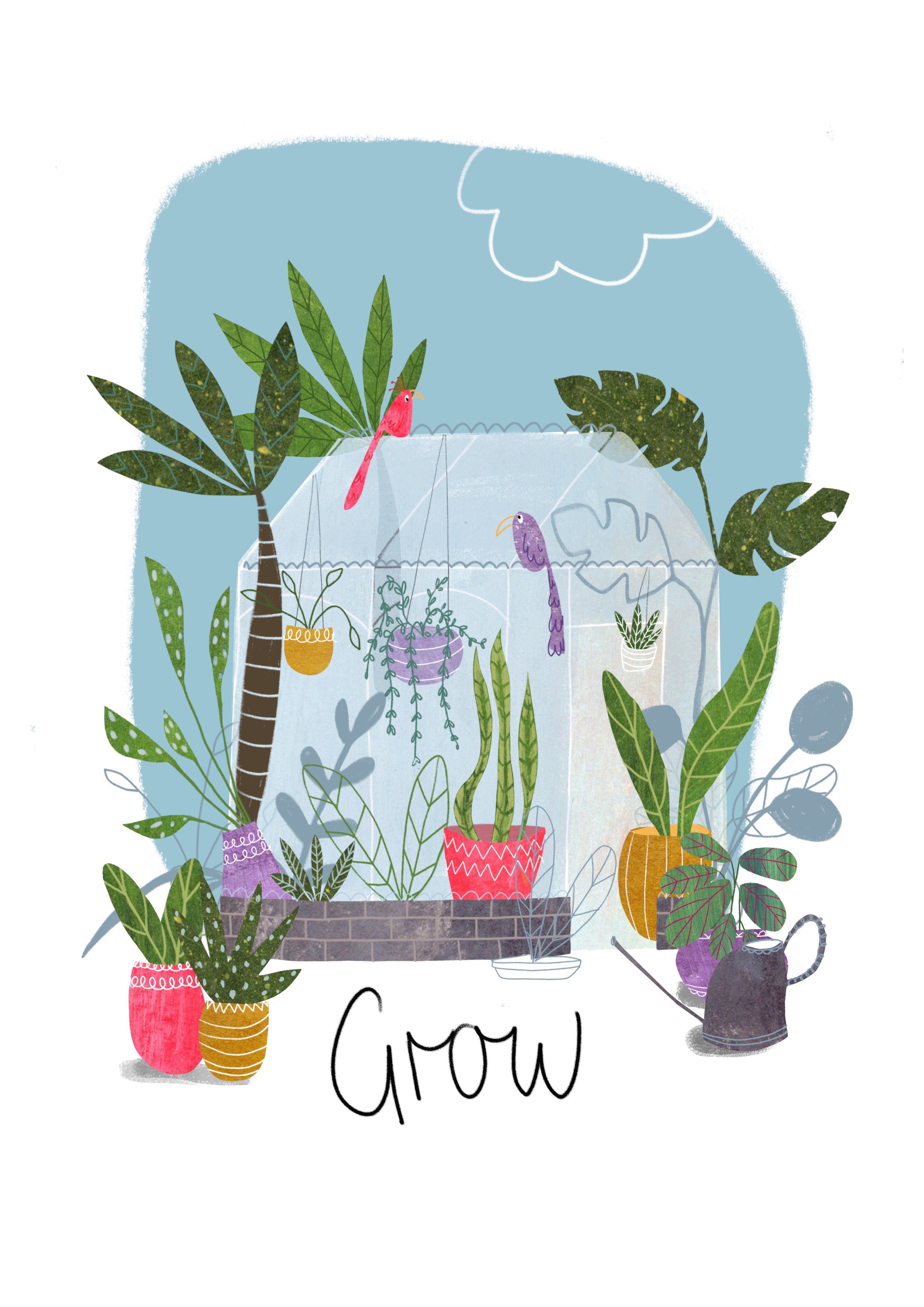 A3 Greenhouse Grow Print