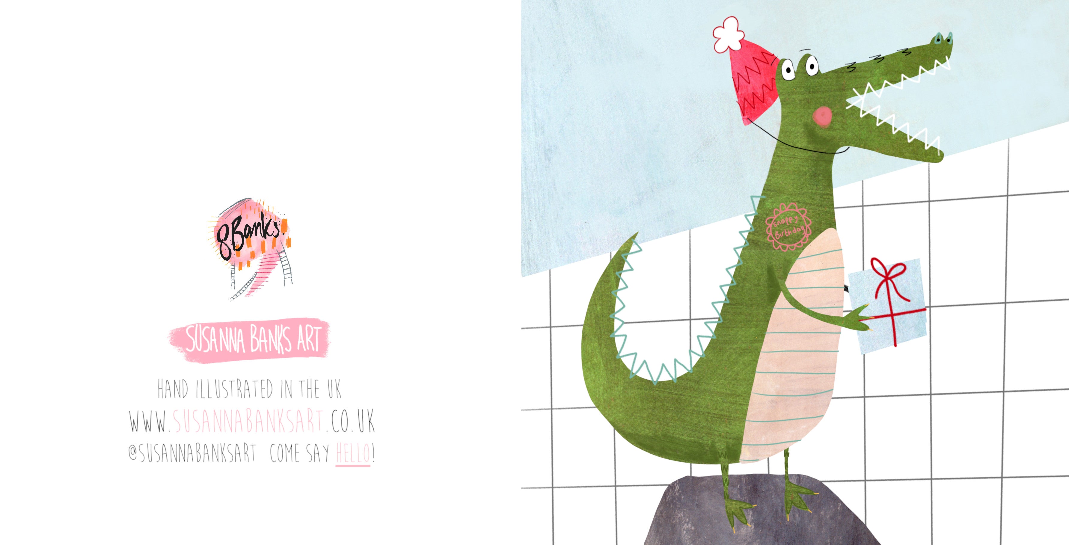 Snappy Birthday Crocodile Card