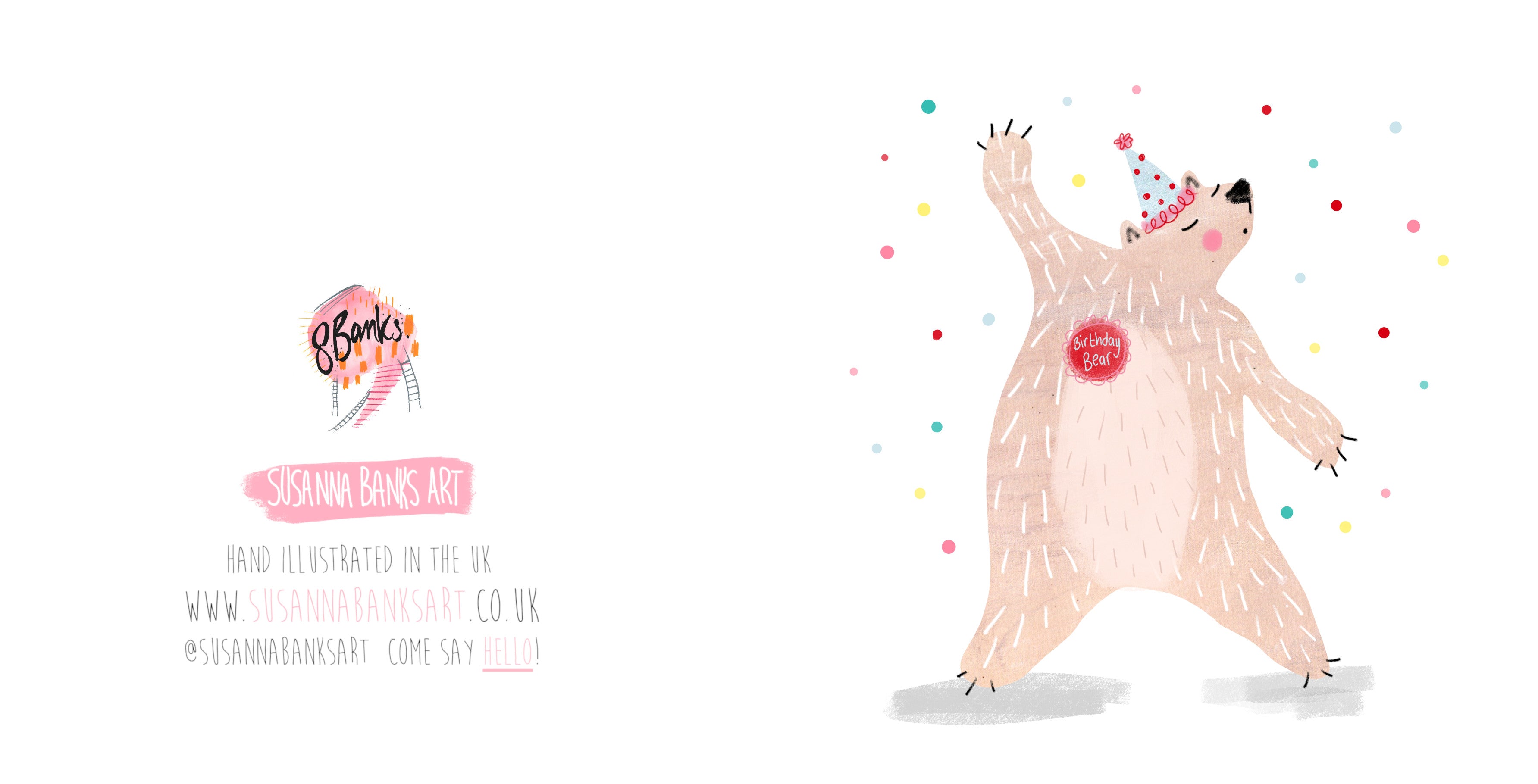 Dancing Birthday Polar Bear Card