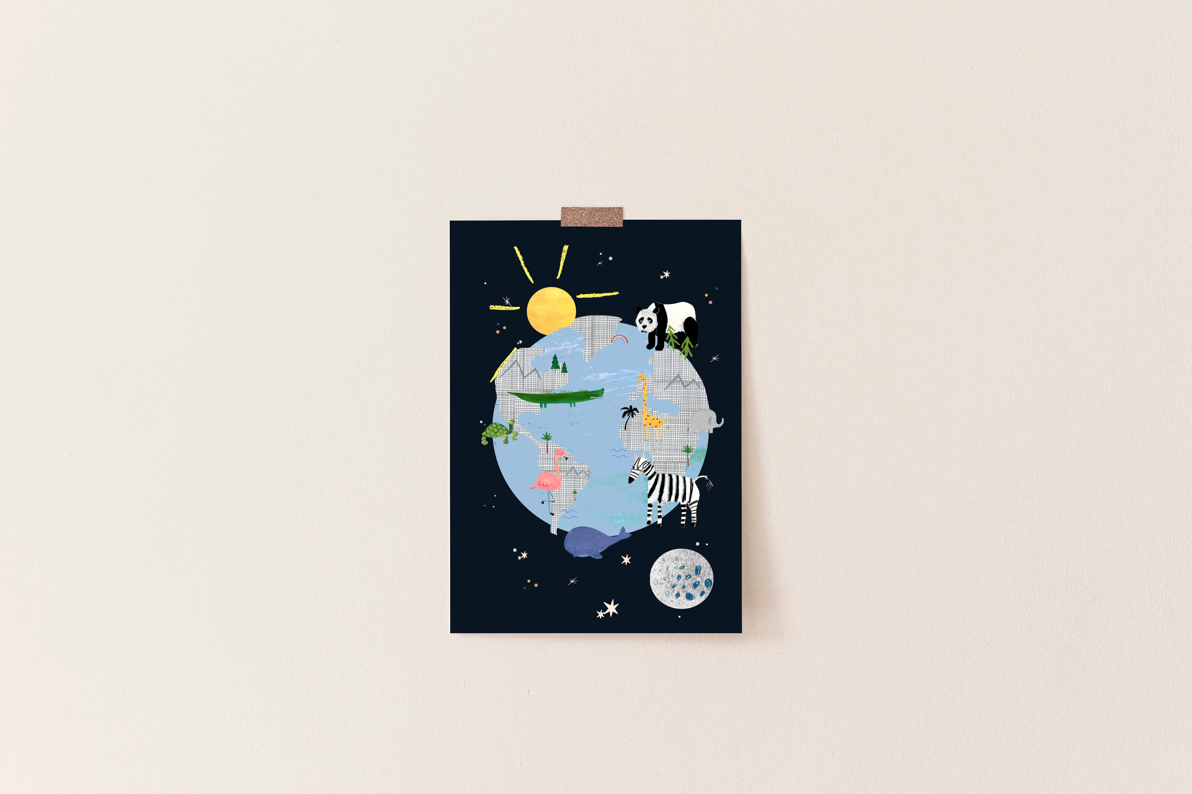 A3 Earth in Space Print