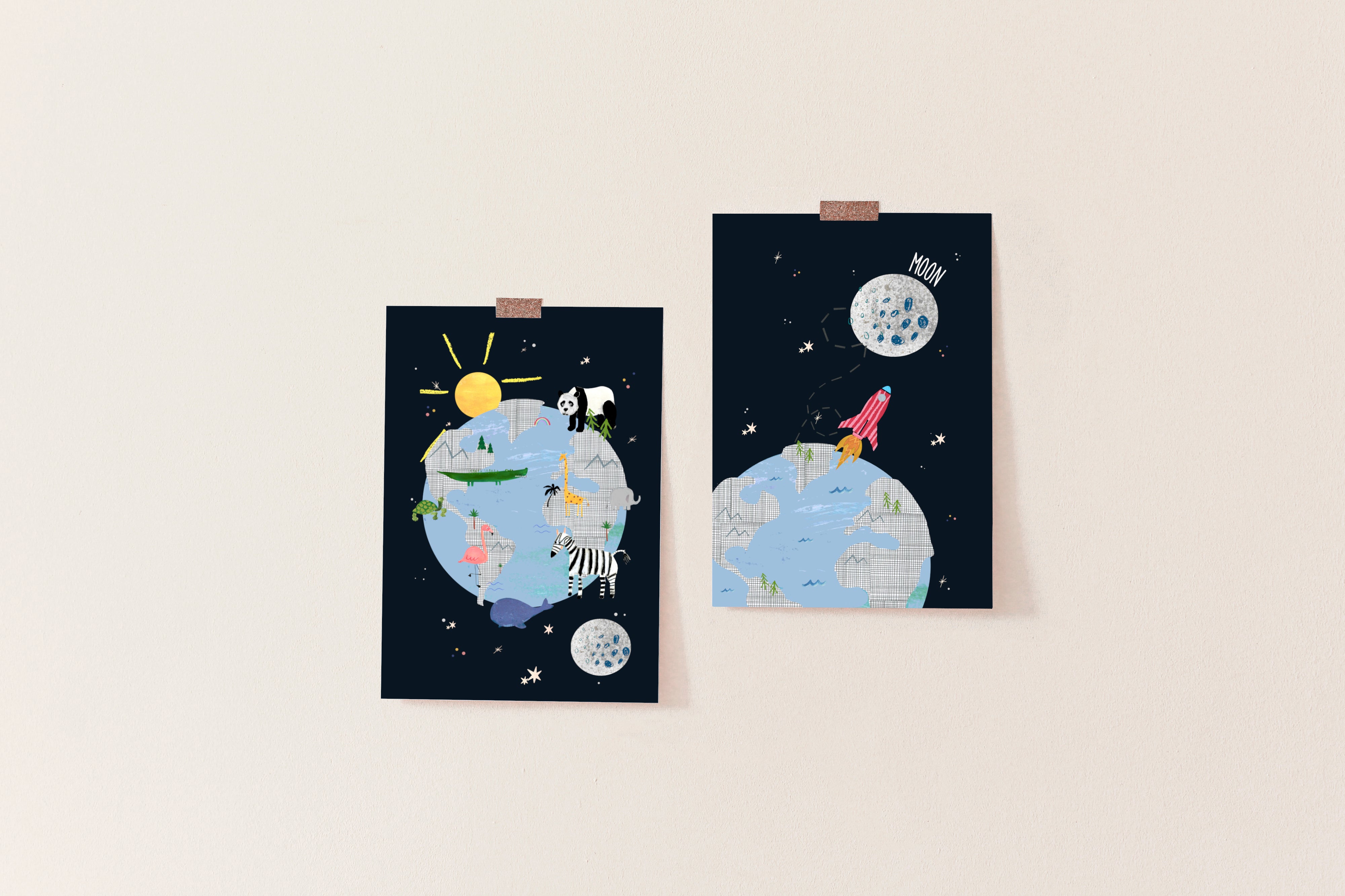 A3 Earth in Space Print