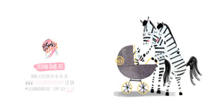 New Baby Zebra Card