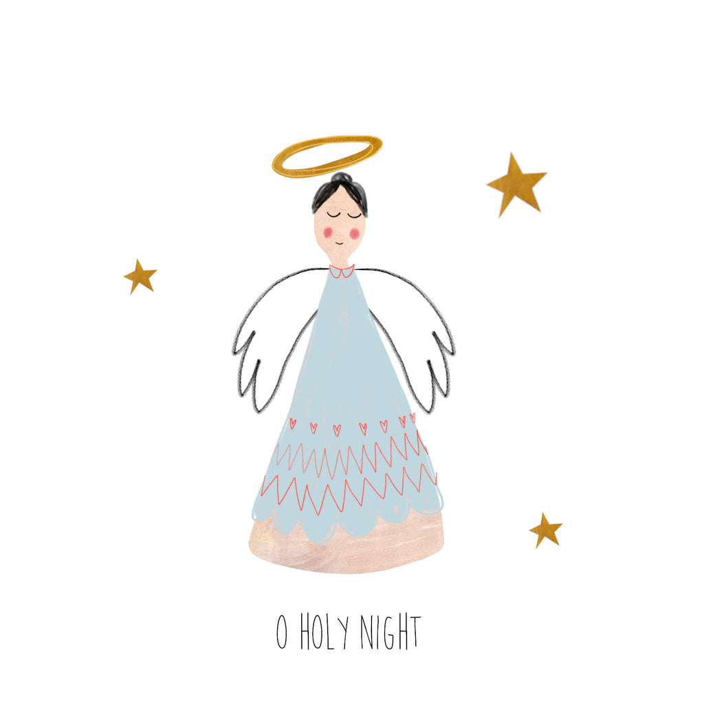 O Holy Night Angel - Christmas Card