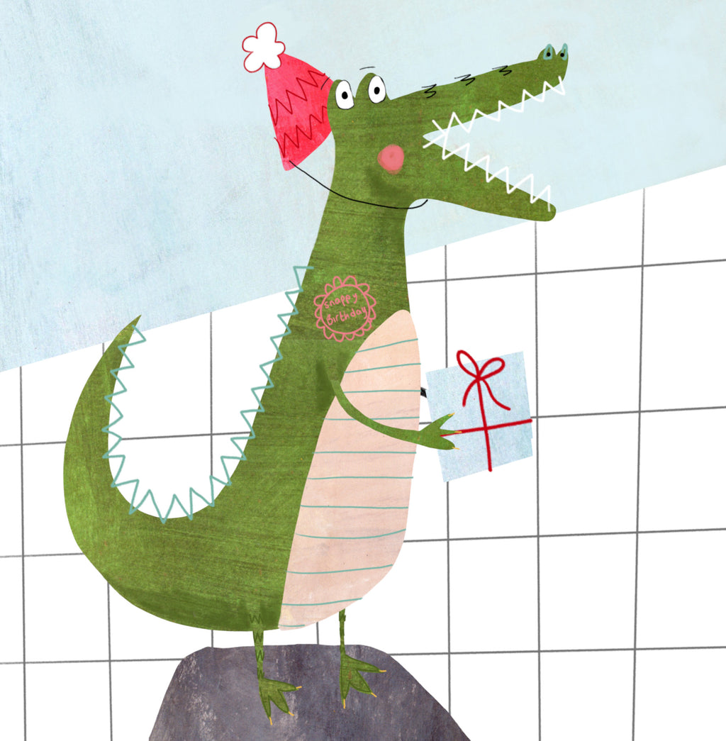 Snappy Birthday Crocodile Card