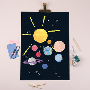 A3 Solar System Print