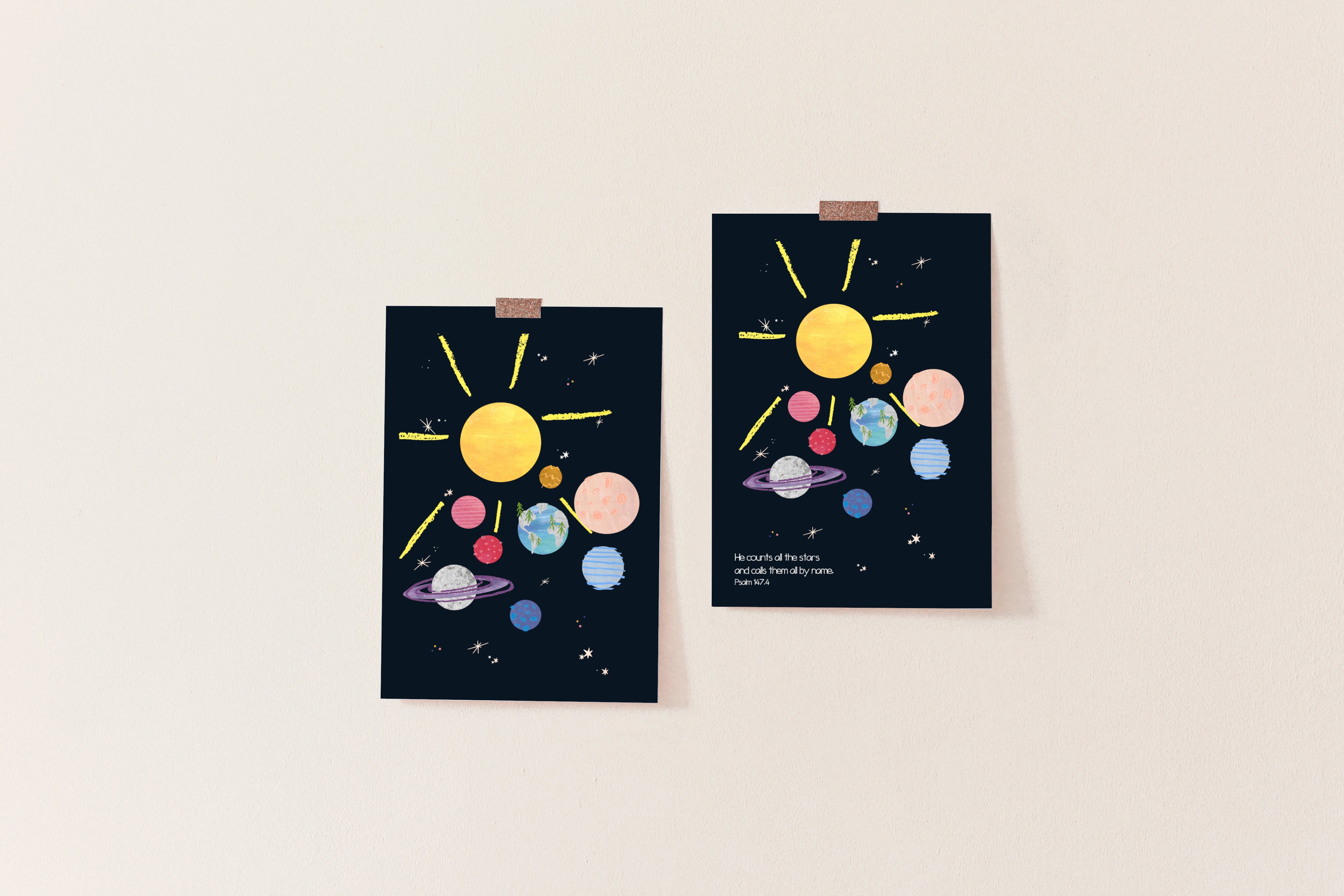 A3 Solar System Print