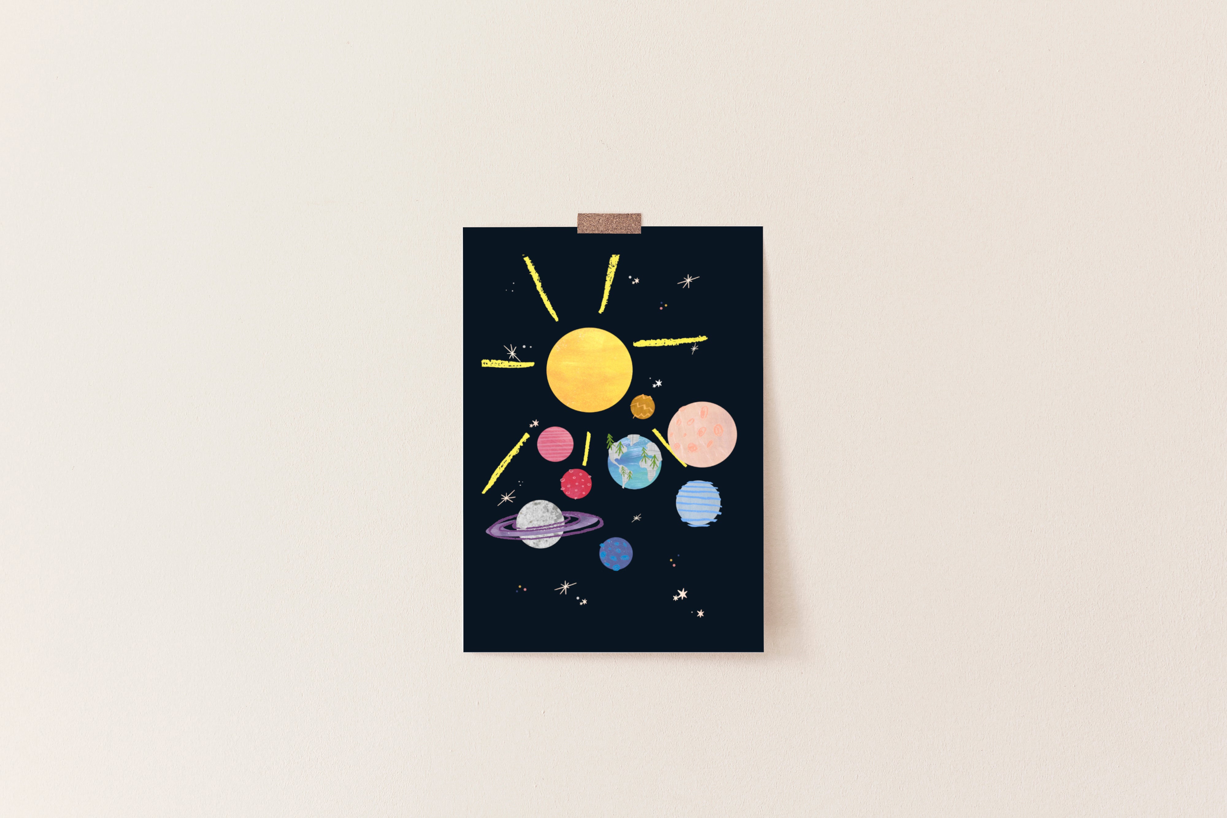 A3 Solar System Print