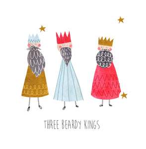 Three Beardy Kings - Christmas Card