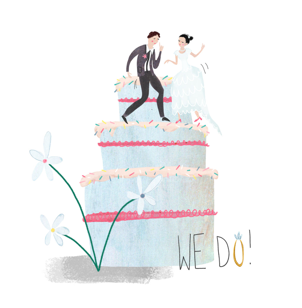 Dancing on the Wedding Cake I Do Card