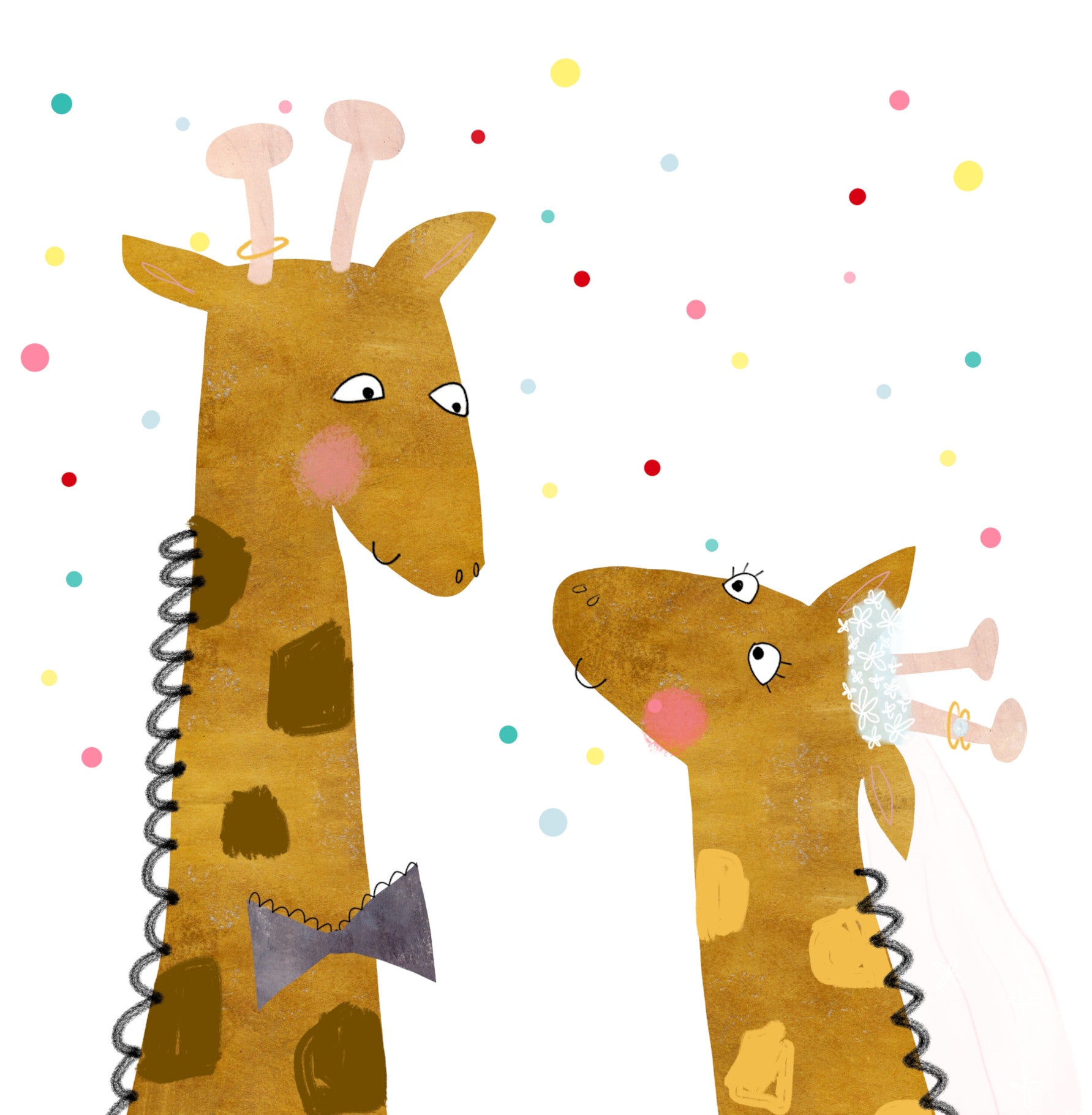 Giraffe Wedding Card