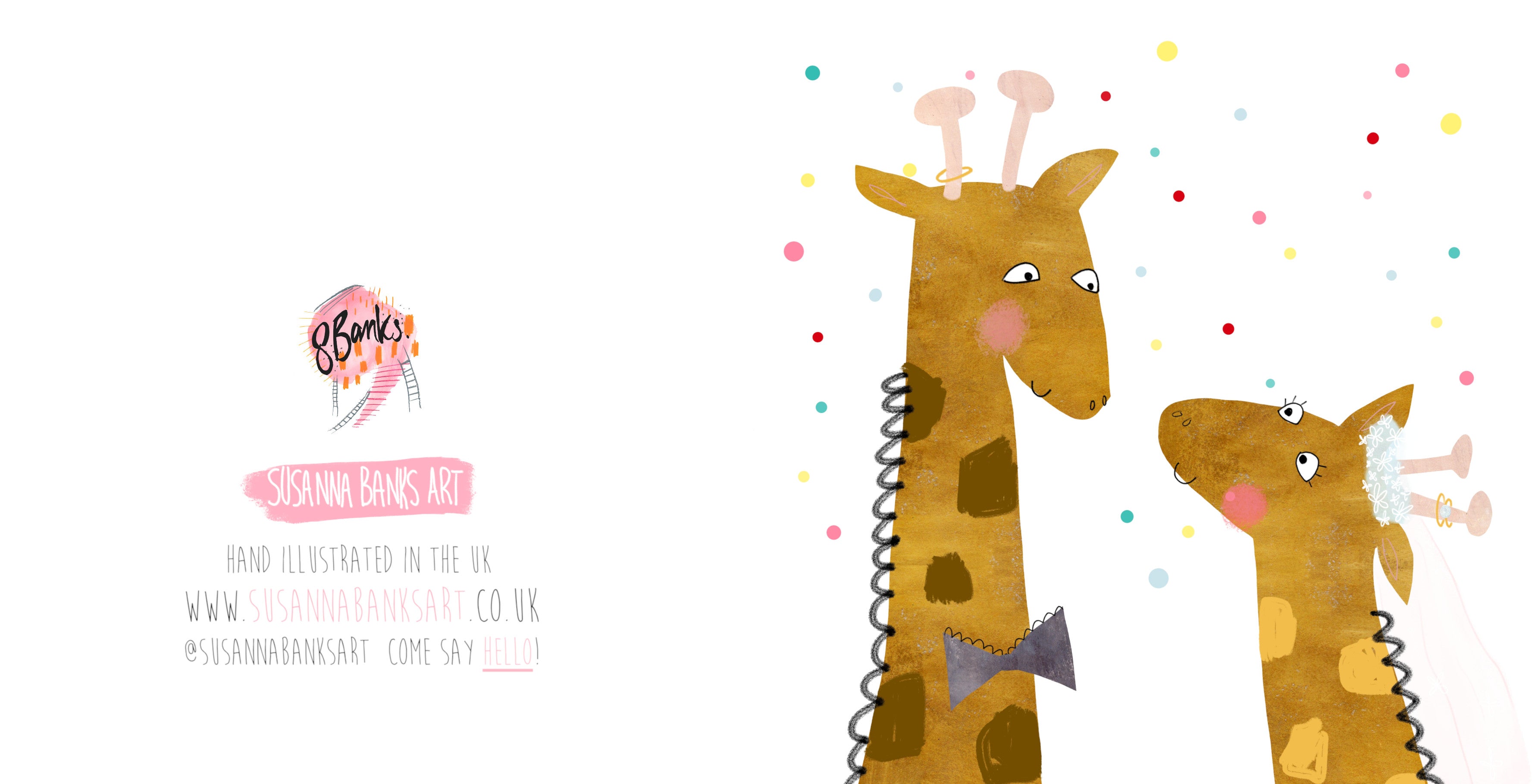 Giraffe Wedding Card